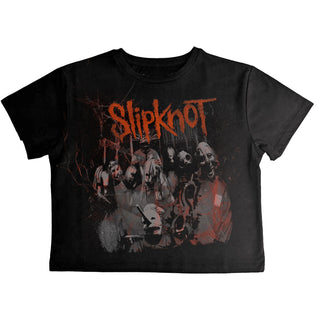 Slipknot Ladies Crop Top: Ouija Belt (Back Print)