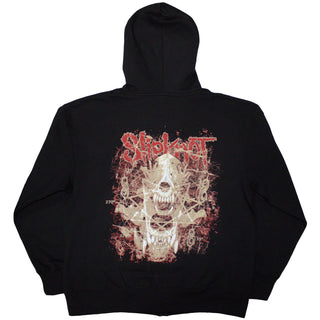 Slipknot Zipped Hoodie: Skull Teeth (Back Print)