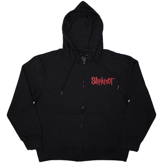Slipknot Zipped Hoodie: Skull Teeth (Back Print)