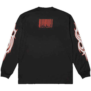 Slipknot Unisex Long Sleeve T-Shirt: Spit it Out (Black) (Back & Sleeve Print)