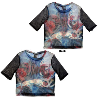 Slipknot Ladies Crop Top: Face & Logo