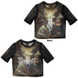 Slipknot Ladies Crop Top: The End So Far (Back Print and Mesh)