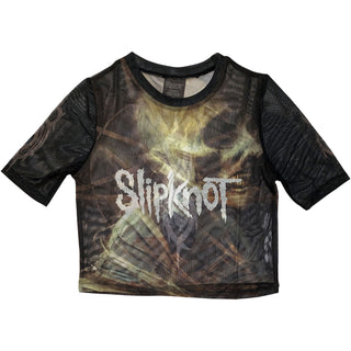 Slipknot Ladies Crop Top: The End So Far (Back Print and Mesh)