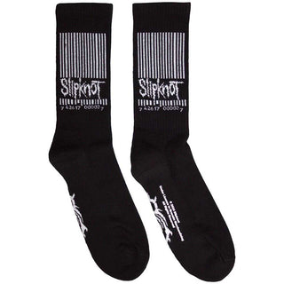 Slipknot Terry Socks: Barcode & Tribal S (Black)