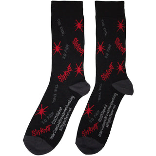 Slipknot Ankle Socks: All Over Print Splat The End, So Far (Black)