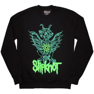 Slipknot Sweatshirt: Green Demon (Back Print & Oversized)