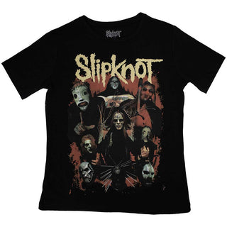 Slipknot Ladies Slim Fit T-Shirt: Come Play Dying Back Print (Back Print)