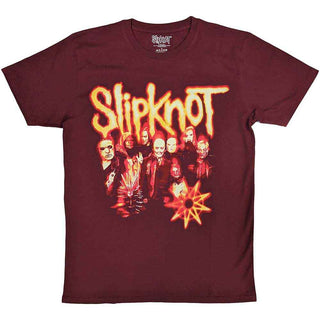 Slipknot T-Shirt: The End So Far Group Photo Tribal S Nonogram (Back Print)