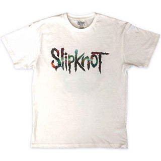Slipknot Unisex T-Shirt: Adderall Faceback (White) (Back Print)