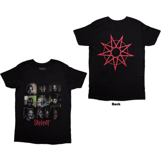 Slipknot Unisex T-Shirt: Blocks (Black) (Back Print)
