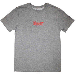 Slipknot Unisex T-Shirt: Mini Logo (Grey) (Back Print)