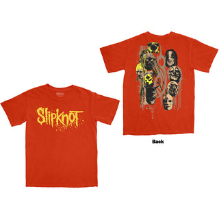 Slipknot T-Shirt: Splatter Logo (Orange) (Back Print)