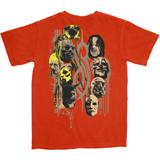 Slipknot T-Shirt: Splatter Logo (Orange) (Back Print)