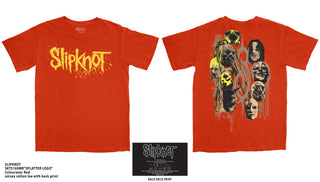 Slipknot T-Shirt: Splatter Logo (Orange) (Back Print)