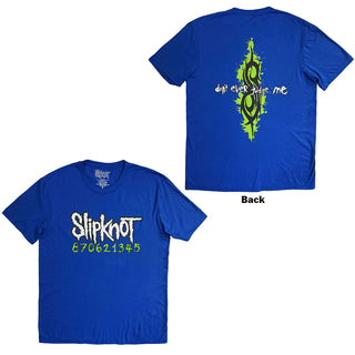 Slipknot T-Shirt: Don't Ever Judge Me Neon (Blue) (Back Print)