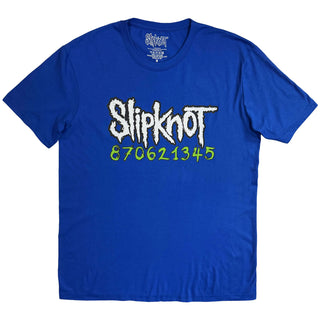 Slipknot T-Shirt: Don't Ever Judge Me Neon (Blue) (Back Print)