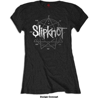 Slipknot Ladies Embellished T-Shirt: Logo Star (Diamante)