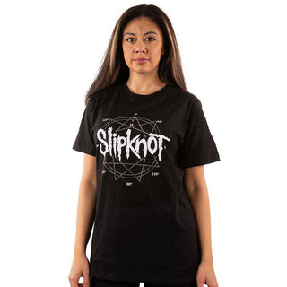 Slipknot Embellished T-Shirt: Logo Star (Diamante)