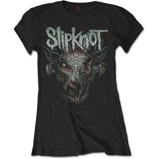 Slipknot Ladies Slim Fit T-Shirt: Infected Goat (Back Print)