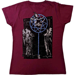Slipknot Ladies Slim Fit T-Shirt: Goat Logo Demon