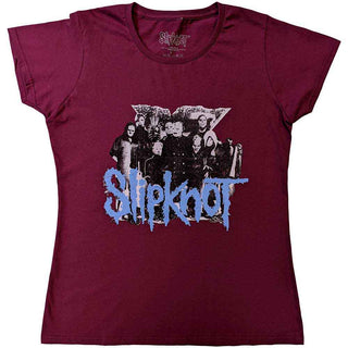 Slipknot Ladies Slim Fit T-Shirt: Goat Logo Demon