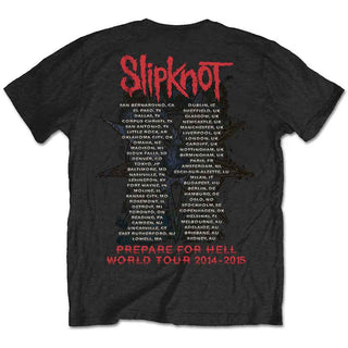 Slipknot T-Shirt: Prepare for Hell 2014-2015 Tour (Back Print)