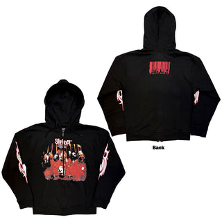 Slipknot Zipped Hoodie: Spit It Out (Black) (Back Print)