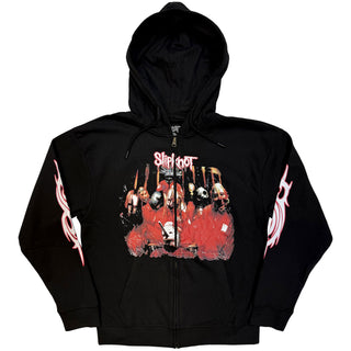 Slipknot Zipped Hoodie: Spit It Out (Black) (Back Print)
