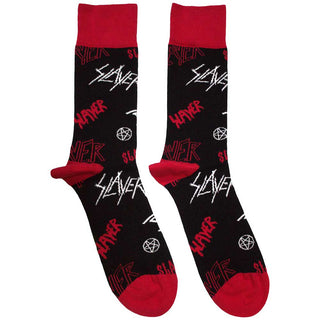 Slayer Unisex Ankle Socks: Logos Pattern