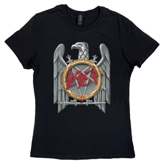 Slayer Ladies Slim Fit T-Shirt: Silver Eagle