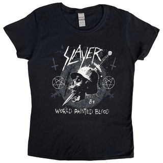 Slayer Ladies Slim Fit T-Shirt: Dagger Skull