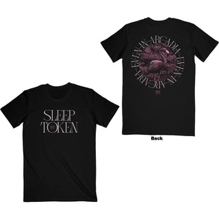Sleep Token T-Shirt: Flamingo Circle (Black) (Back Print)