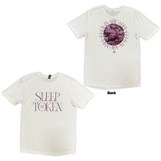 Sleep Token T-Shirt: Flamingo Circle (White) (Back Print)