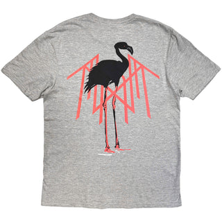 Sleep Token T-Shirt: Flamingo Pink Logo (Grey) (Back Print)