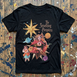 The Smashing Pumpkins Premium Carbon T-Shirt: Celestial Collage (Black) (Back Print)