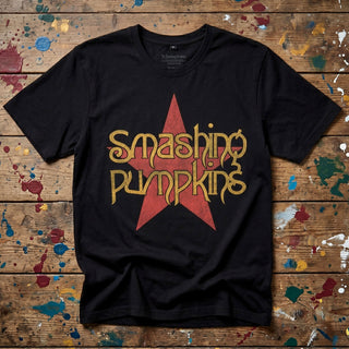 The Smashing Pumpkins Premium Carbon T-Shirt: Rock Invasion (Black) (Back Print)