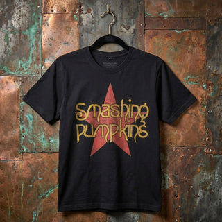 The Smashing Pumpkins Premium Carbon T-Shirt: Rock Invasion (Black) (Back Print)