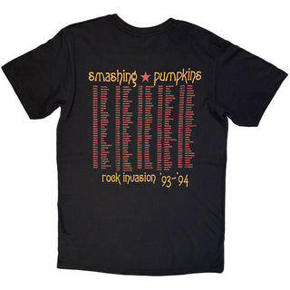 The Smashing Pumpkins Premium Carbon T-Shirt: Rock Invasion (Black) (Back Print)