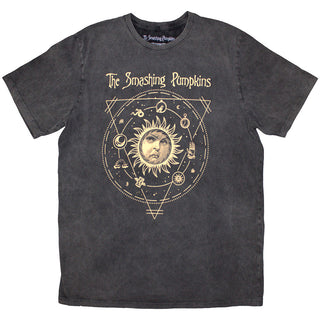 The Smashing Pumpkins Unisex Stone Wash T-Shirt: Celestial Sun