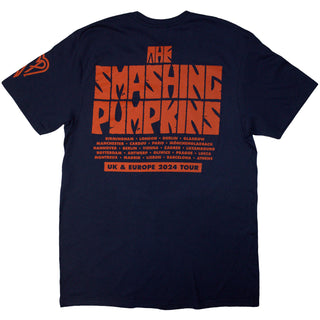 The Smashing Pumpkins Unisex T-Shirt: World Is A Vampire (Navy Blue) (Back Print)