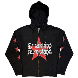 The Smashing Pumpkins Zipped Hoodie: Star Logo (Black)