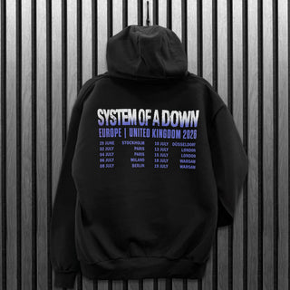 System Of A Down Pullover Hoodie: Admat Tour '26 (Black) (Back Print & Ex-Tour)