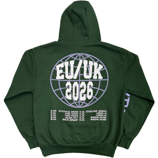 System Of A Down Pullover Hoodie: Hollywood Logo Tour '26 (Green) (Back Print & Ex-Tour)