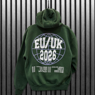 System Of A Down Pullover Hoodie: Hollywood Logo Tour '26 (Green) (Back Print & Ex-Tour)