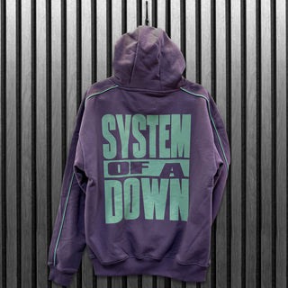 System Of A Down Pullover Hoodie: London Event Tour '26 (Purple) (Back Print & Ex-Tour)