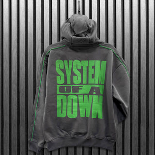 System Of A Down Pullover Hoodie: Warsaw Event Tour '26 (Grey) (Back Print & Ex-Tour)