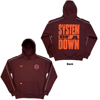 System Of A Down Pullover Hoodie: Dusseldorf Event Tour '26 (Maroon Red) (Back Print & Ex-Tour)