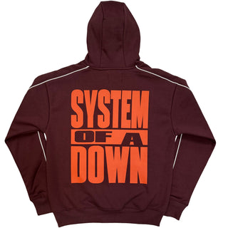 System Of A Down Pullover Hoodie: Dusseldorf Event Tour '26 (Maroon Red) (Back Print & Ex-Tour)