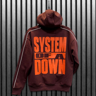 System Of A Down Pullover Hoodie: Dusseldorf Event Tour '26 (Maroon Red) (Back Print & Ex-Tour)