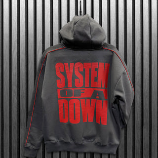 System Of A Down Pullover Hoodie: Berlin Event Tour '26 (Grey) (Back Print & Ex-Tour)